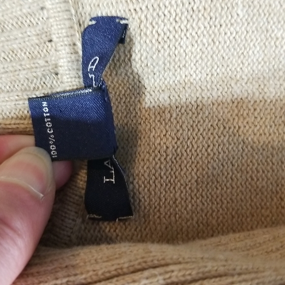 Lands' End Sweaters Lands End Tan Open Cardigan Sweater With